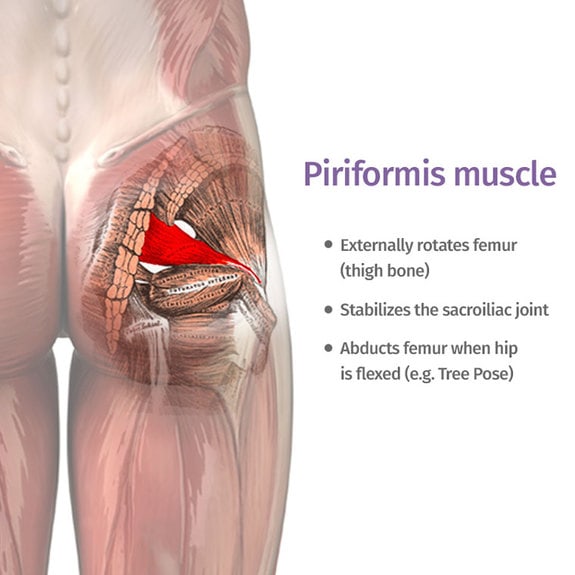 piriformis syndrome causes deep buttock and leg pain.